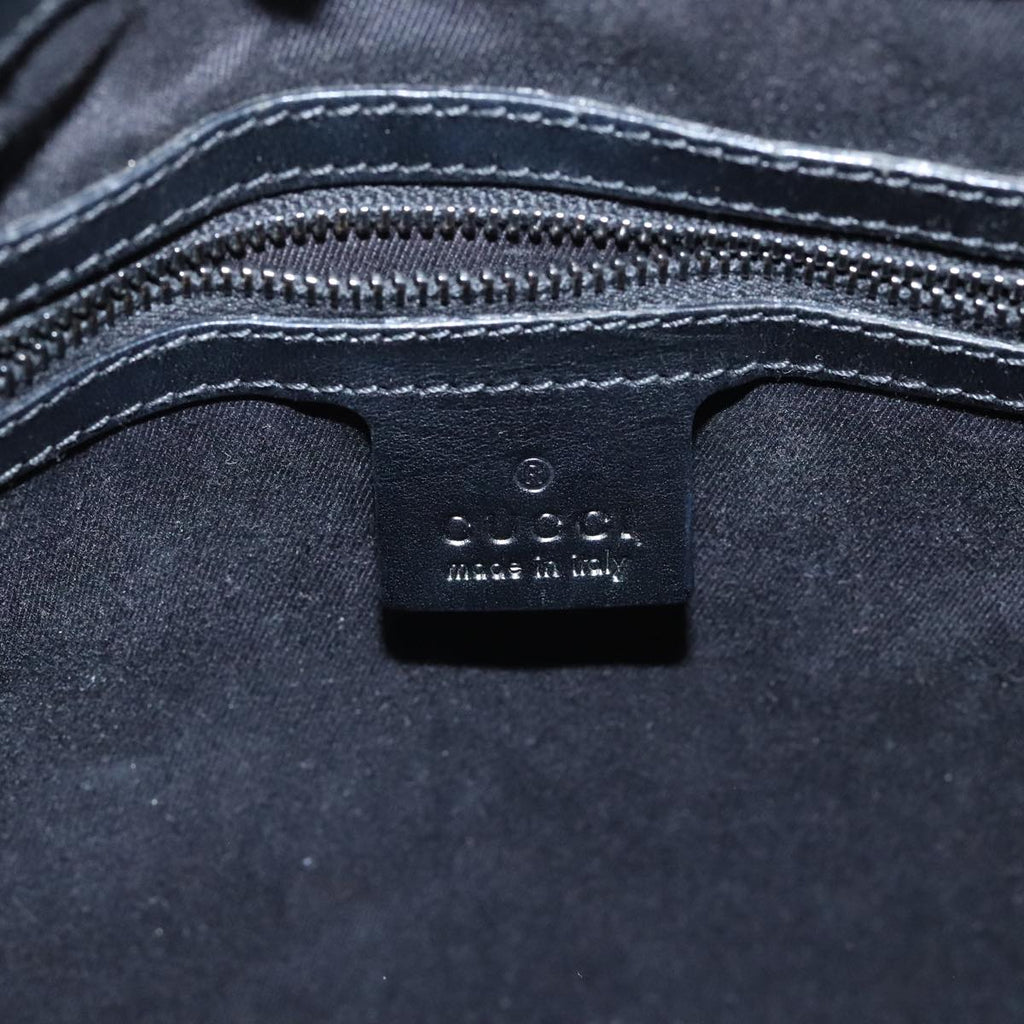 GUCCI GG Canvas Hand Bag Black Silver mr651
