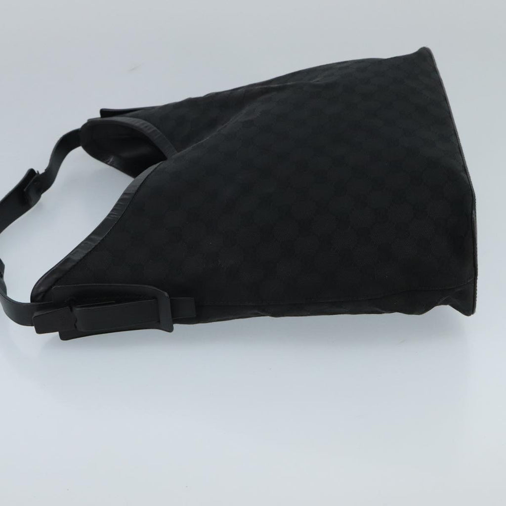 GUCCI GG Canvas Hand Bag Black Silver mr651