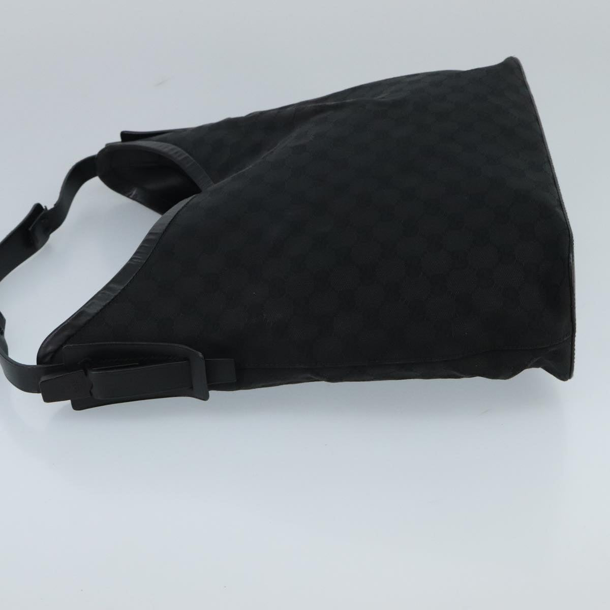 GUCCI GG Canvas Hand Bag Black Silver mr651