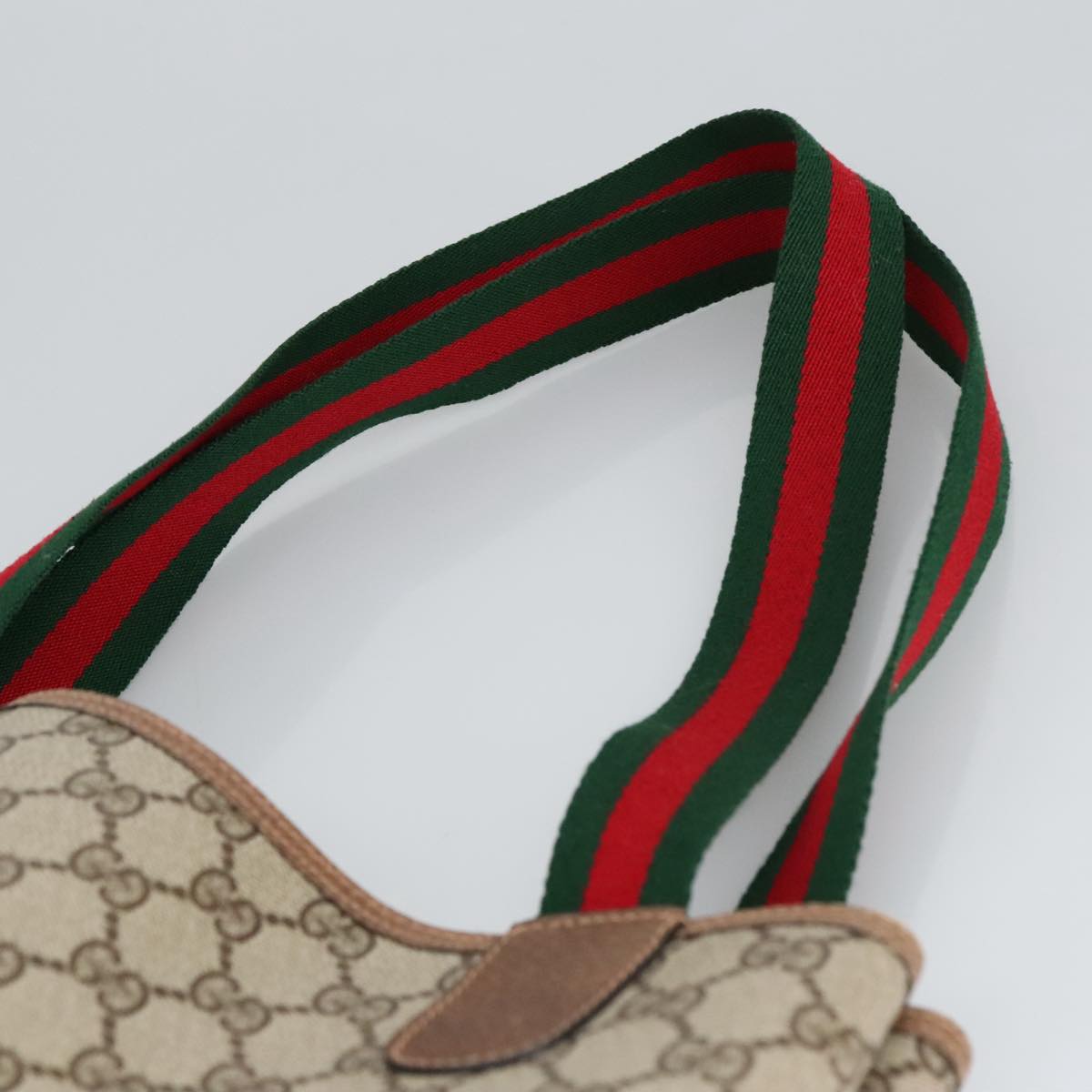 GUCCI GG Supreme Web Sherry Line Tote Bag PVC Beige Red 39 02 003 mr666