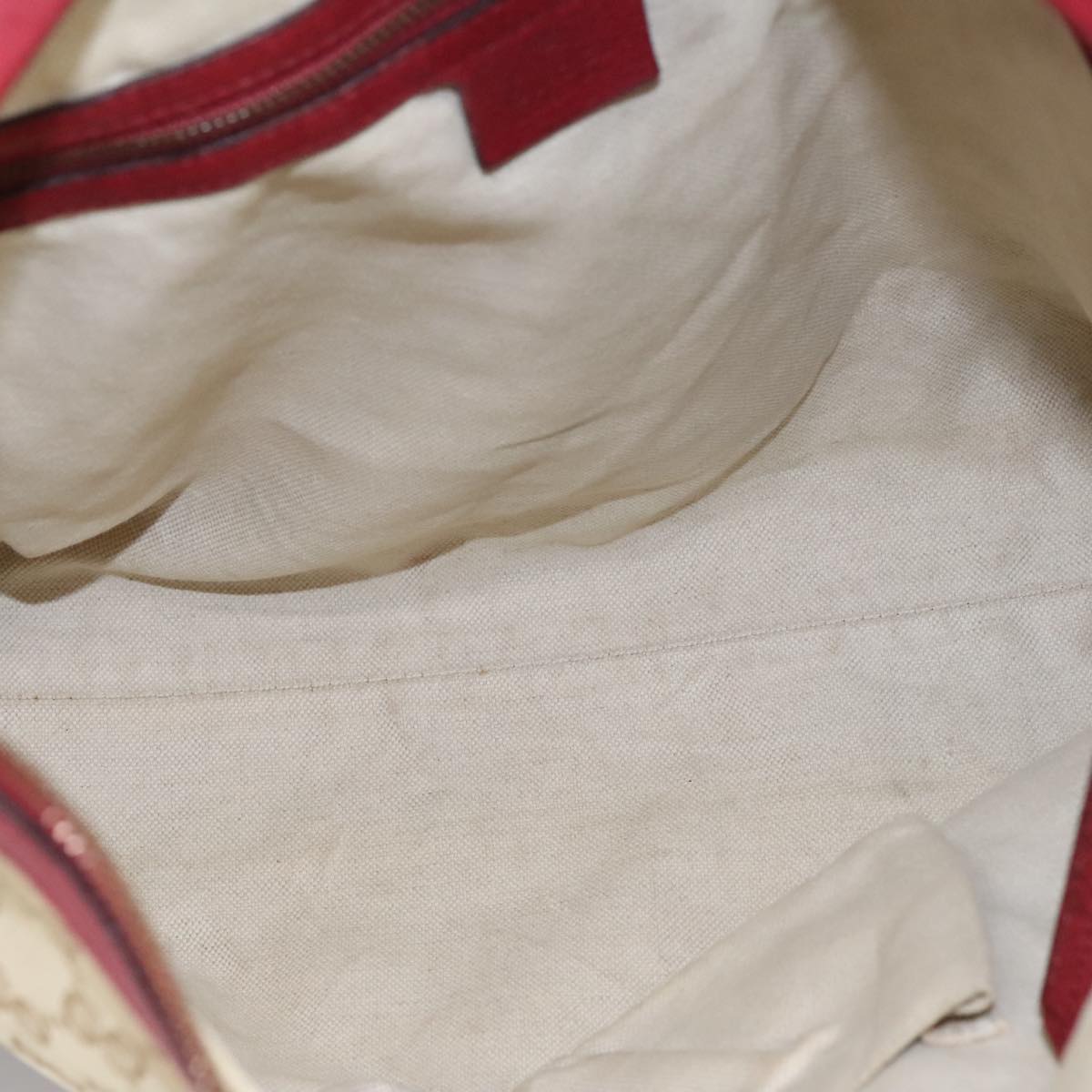 GUCCI GG Canvas Hand Bag 2way Beige Red mr710