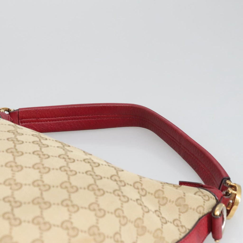 GUCCI GG Canvas Hand Bag 2way Beige Red mr710