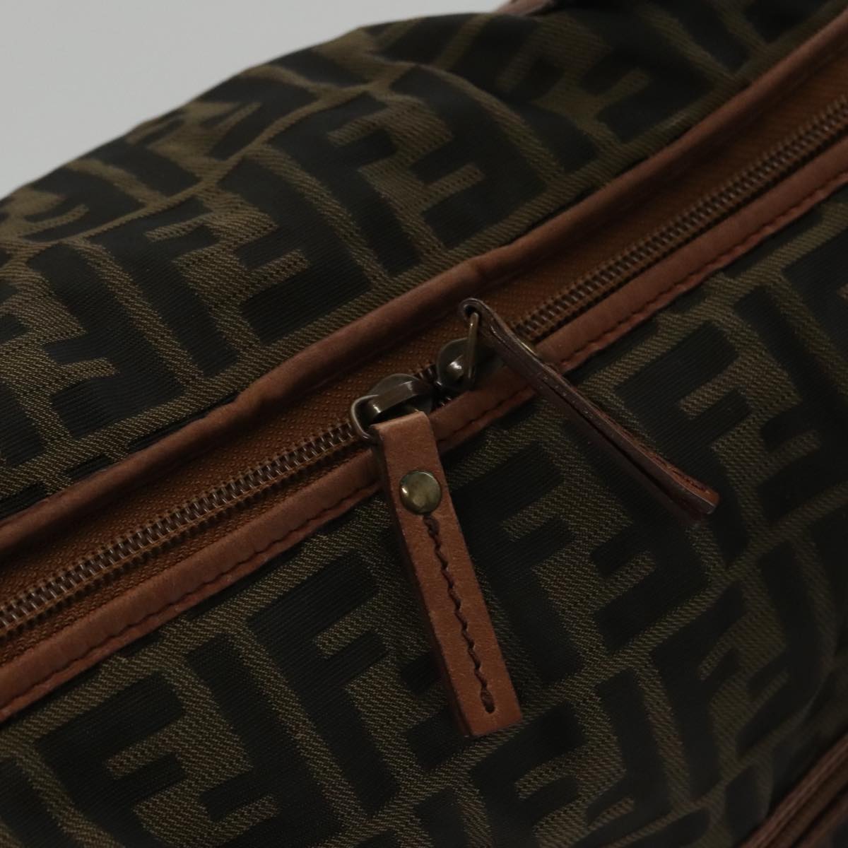 FENDI Zucca Canvas Tote Bag Brown Black mr739