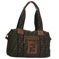 FENDI Zucca Canvas Tote Bag Brown Black mr739