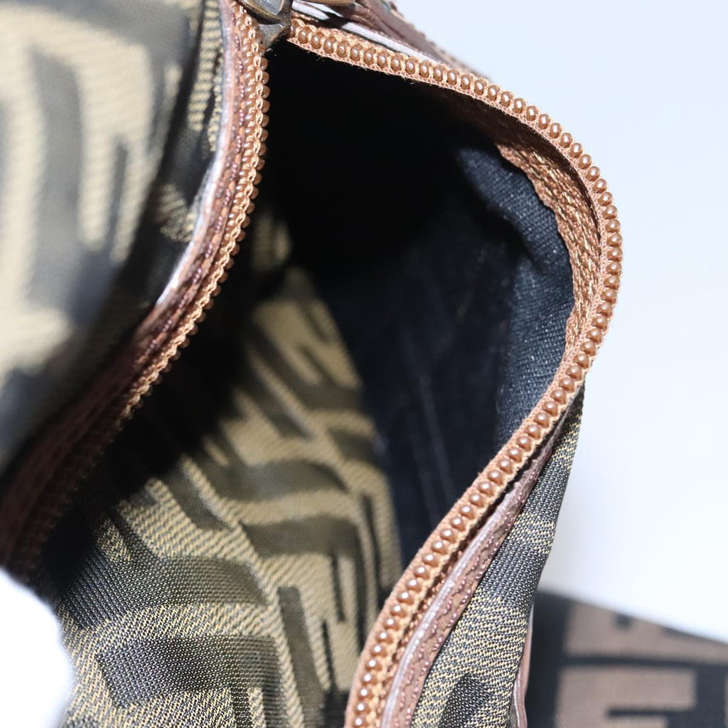 FENDI Zucca Canvas Tote Bag Brown Black mr739