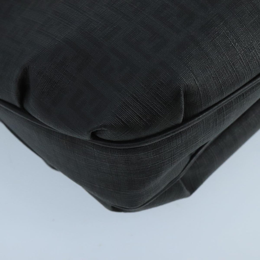 FENDI Zucchino Canvas Shoulder Bag Black mr746