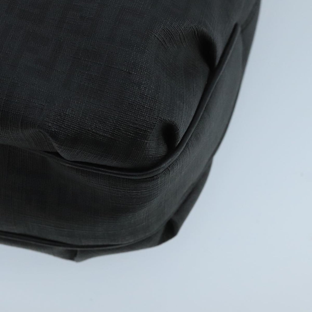 FENDI Zucchino Canvas Shoulder Bag Black mr746