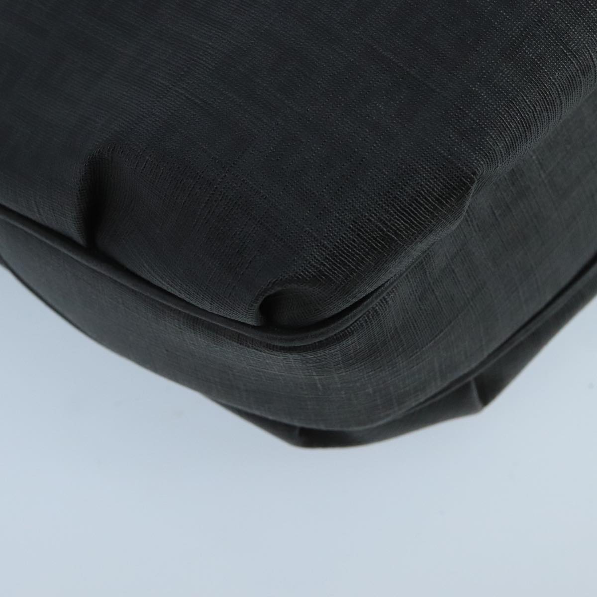 FENDI Zucchino Canvas Shoulder Bag Black mr746