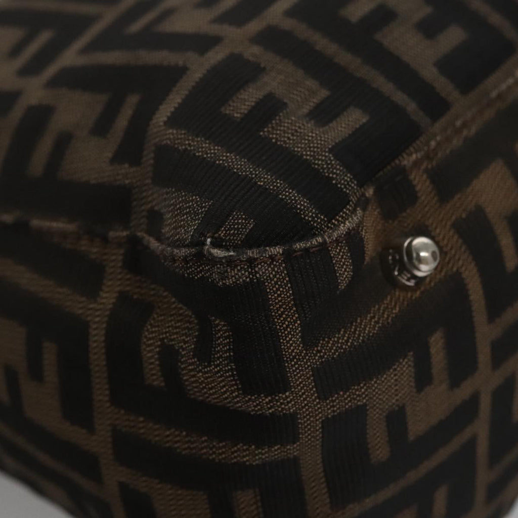 FENDI Zucca Canvas Tote Bag Brown Black mr764