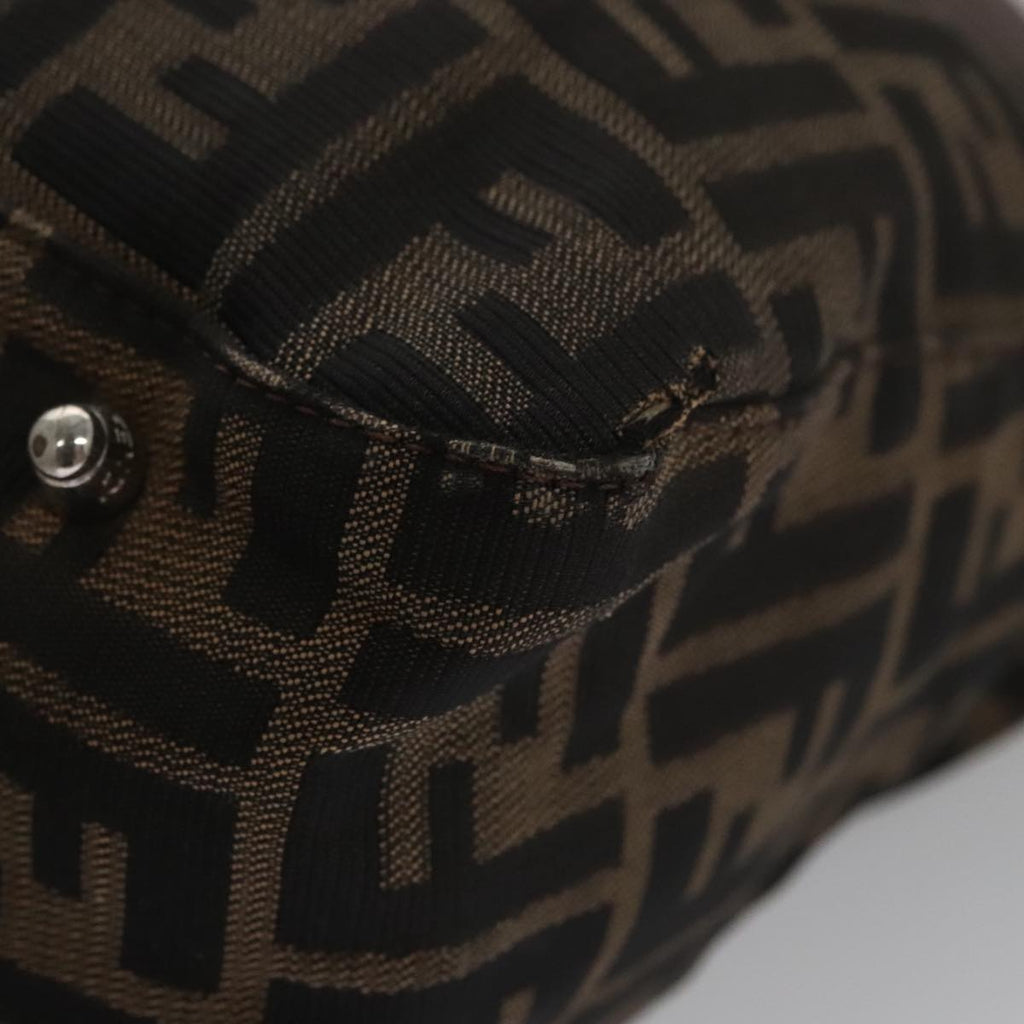 FENDI Zucca Canvas Tote Bag Brown Black mr764