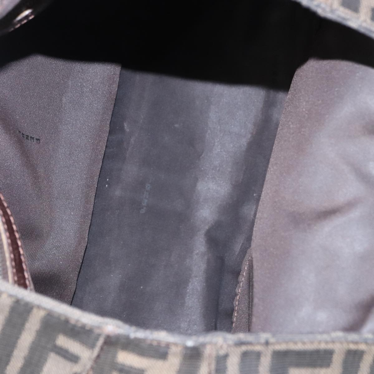 FENDI Zucca Canvas Tote Bag Brown Black mr764