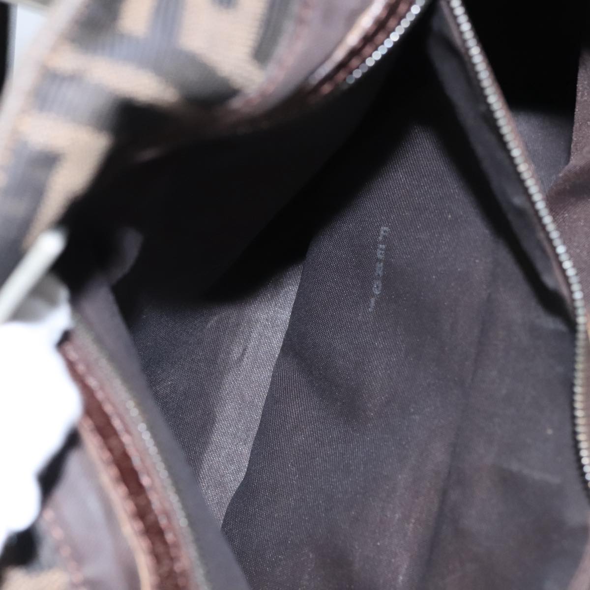 FENDI Zucca Canvas Tote Bag Brown Black mr764