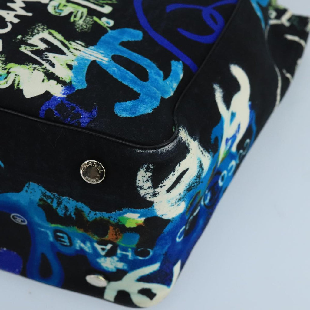 CHANEL New Travel line Hawaii Limited Tote Bag Nylon Black CC mr765