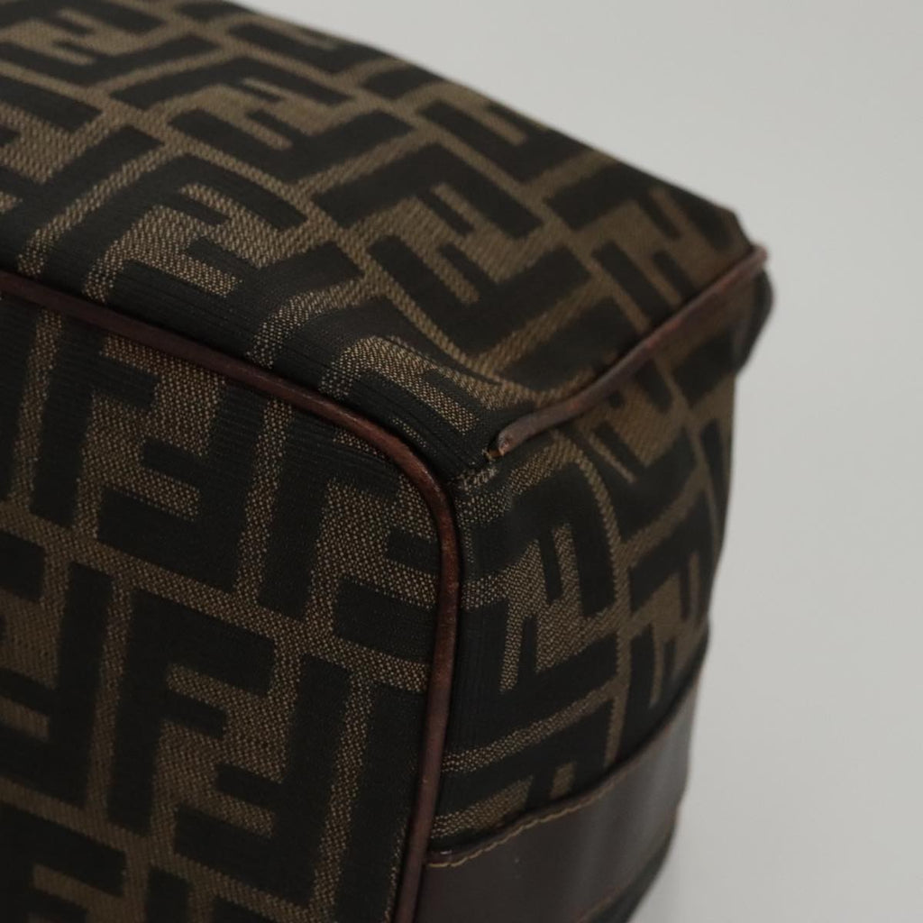 FENDI Zucca Canvas Vanity Pouch Brown Black mr871