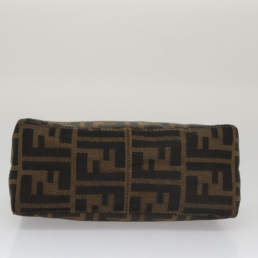 FENDI Zucca Canvas Accessory Pouch Brown Black gold mr873