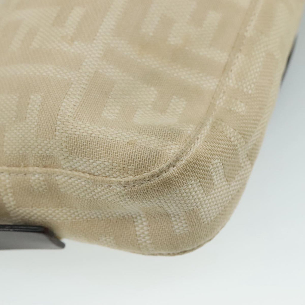 FENDI Zucca Canvas Mamma Baguette Shoulder Bag Beige mr875