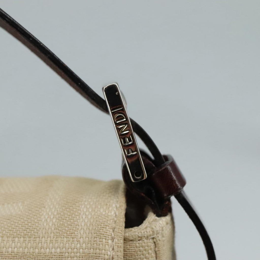 FENDI Zucca Canvas Mamma Baguette Shoulder Bag Beige mr875