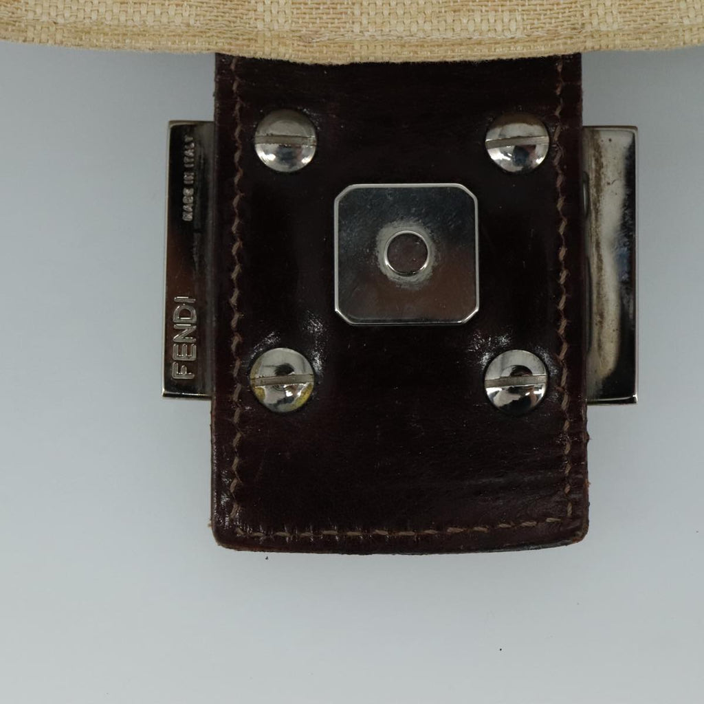 FENDI Zucca Canvas Mamma Baguette Shoulder Bag Beige mr875