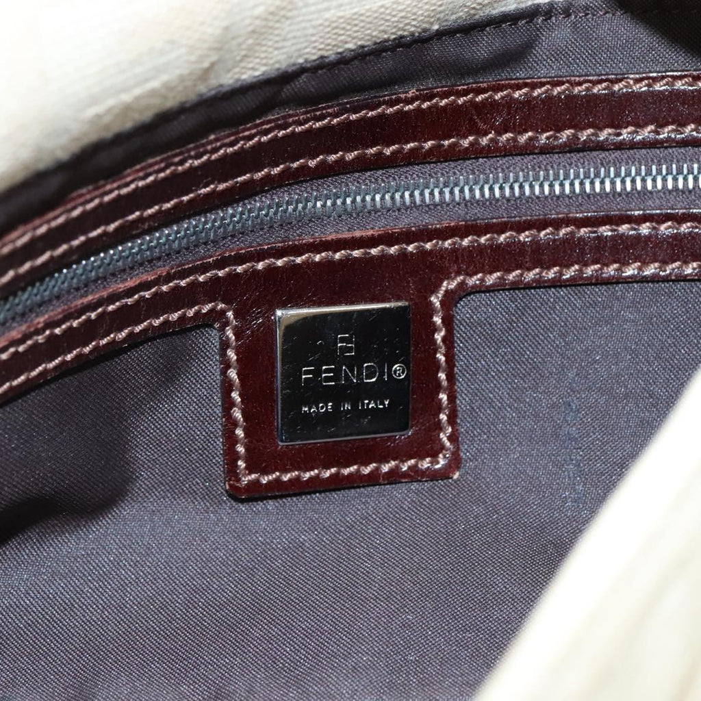 FENDI Zucca Canvas Mamma Baguette Shoulder Bag Beige mr875