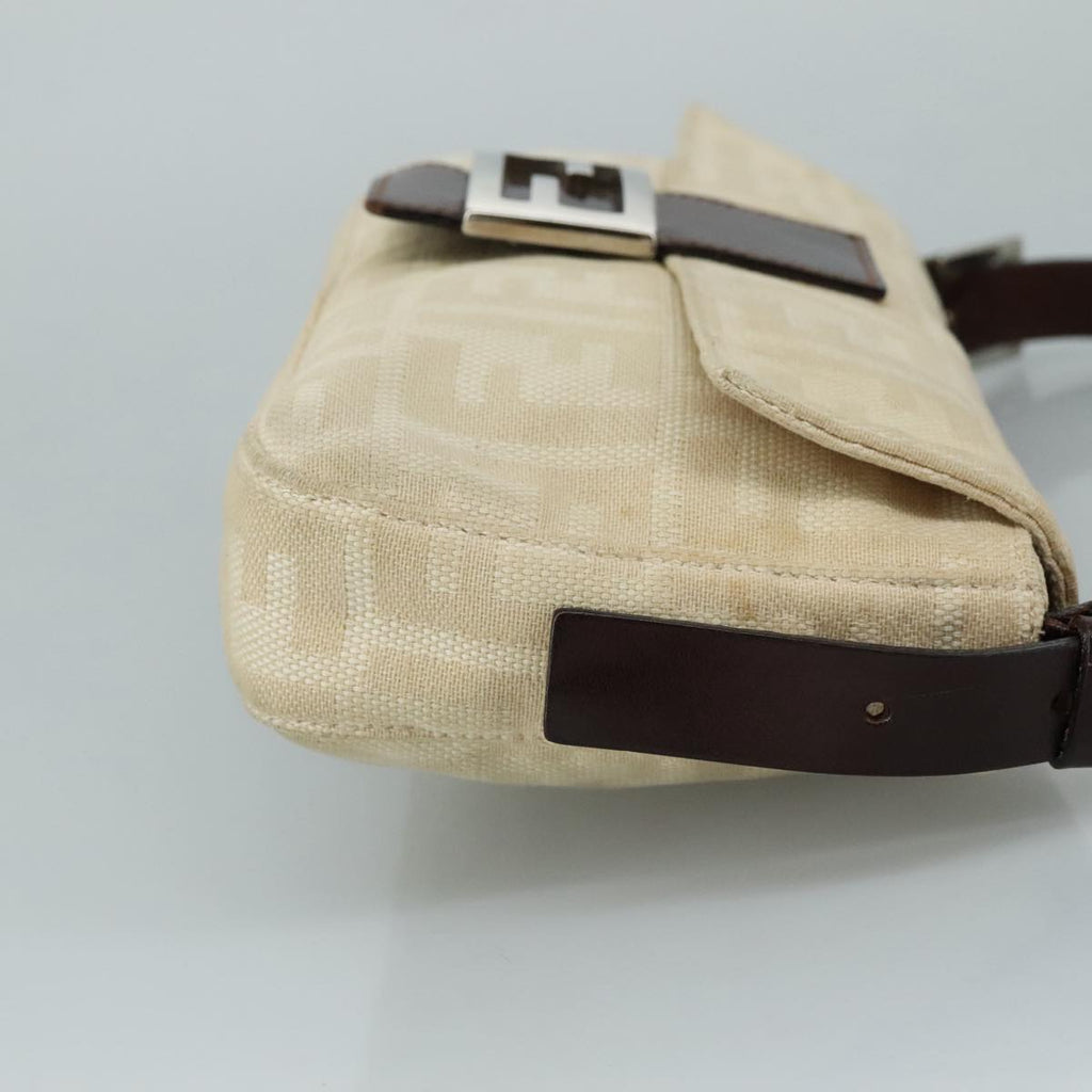 FENDI Zucca Canvas Mamma Baguette Shoulder Bag Beige mr875