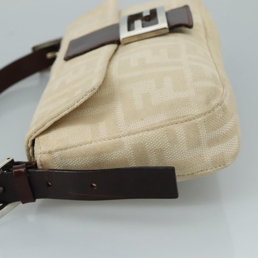 FENDI Zucca Canvas Mamma Baguette Shoulder Bag Beige mr875