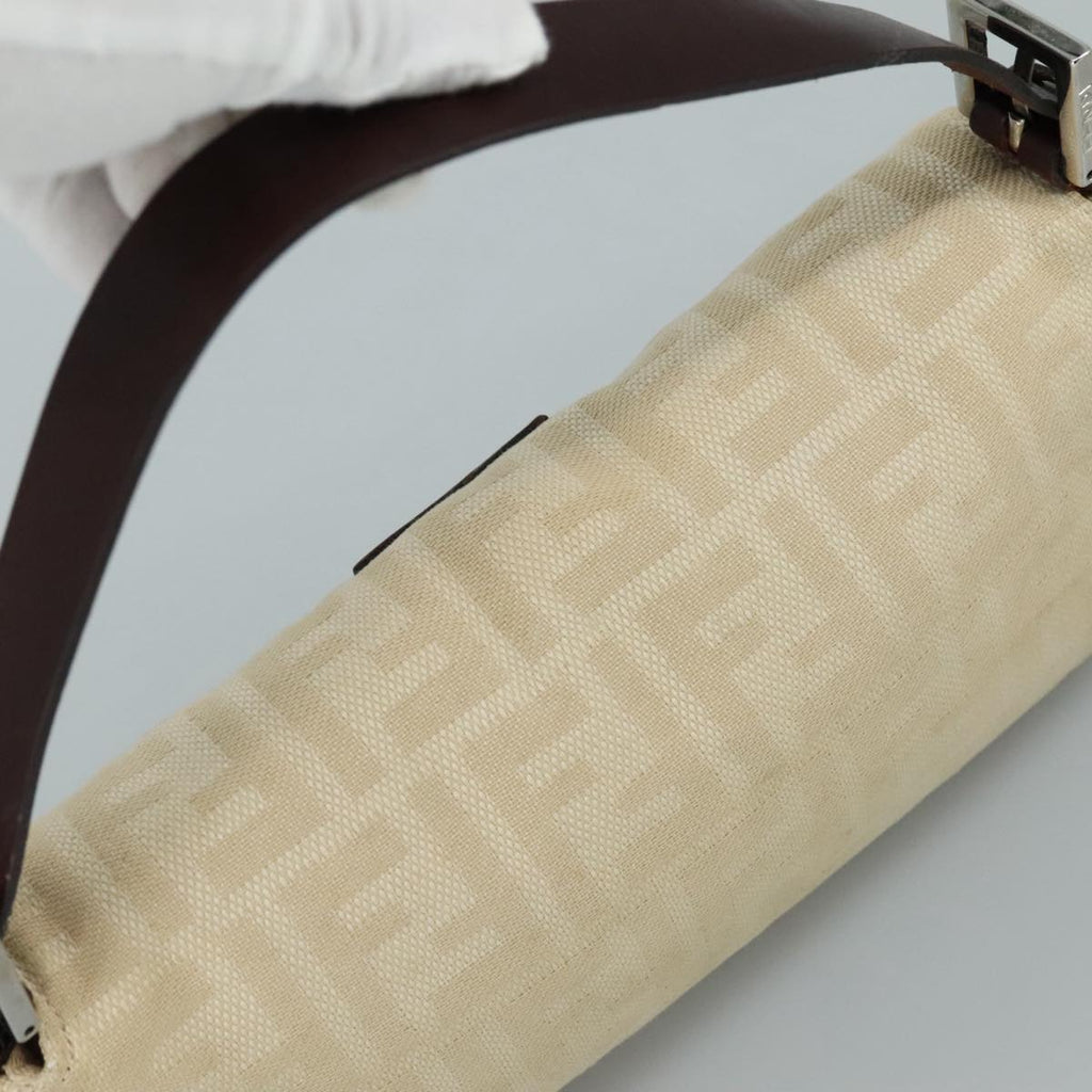 FENDI Zucca Canvas Mamma Baguette Shoulder Bag Beige mr875