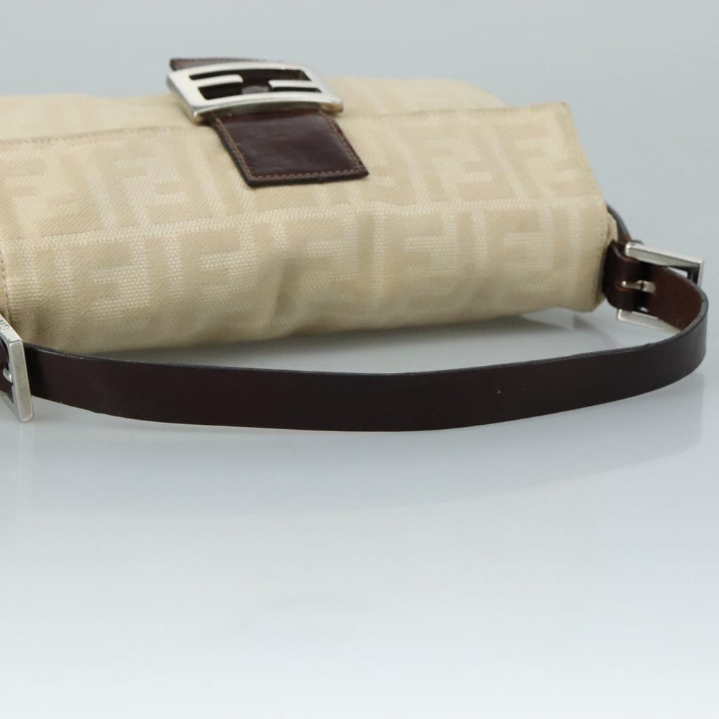 FENDI Zucca Canvas Mamma Baguette Shoulder Bag Beige mr875