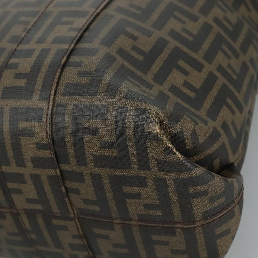 FENDI Zucca Canvas Tote Bag PVC Brown Black 7Va196 mr923