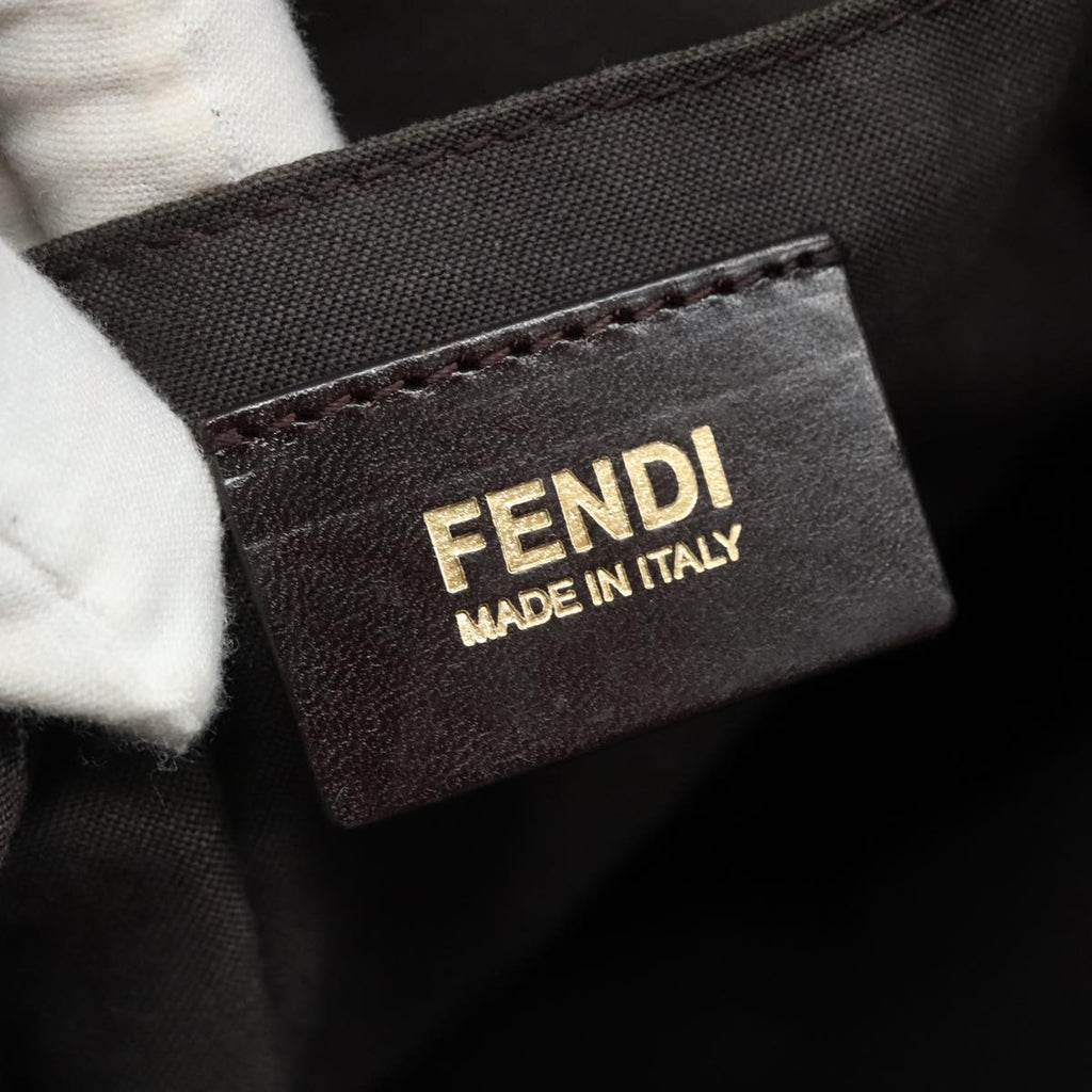 FENDI Zucca Canvas Tote Bag PVC Brown Black 7Va196 mr923