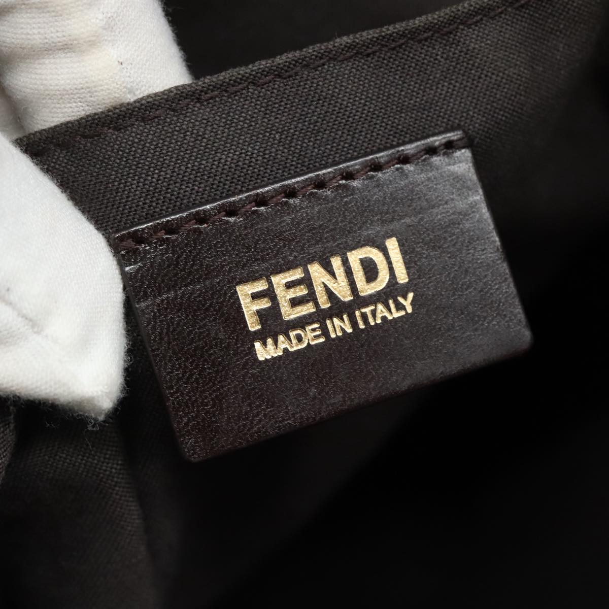 FENDI Zucca Canvas Tote Bag PVC Brown Black 7Va196 mr923