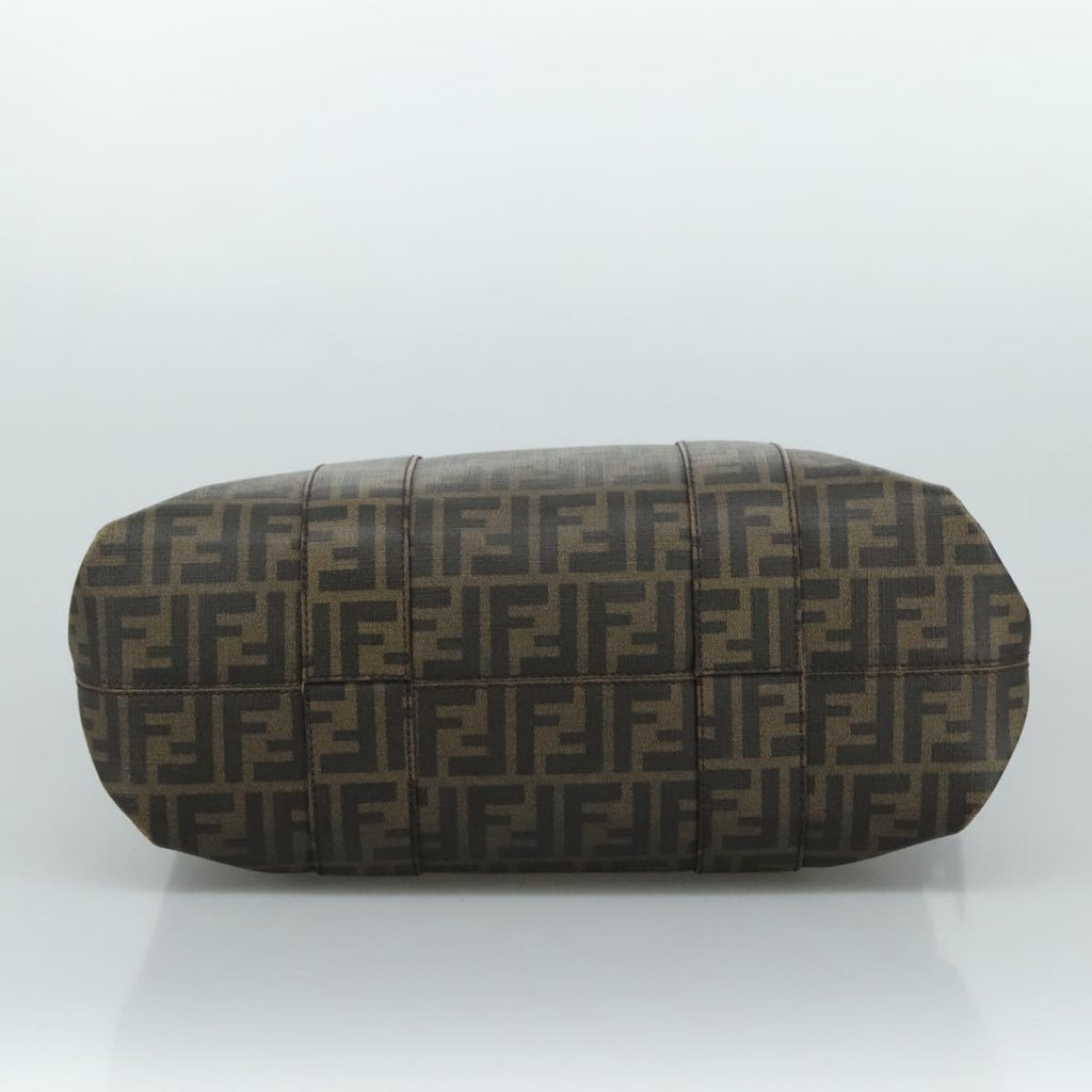 FENDI Zucca Canvas Tote Bag PVC Brown Black 7Va196 mr923