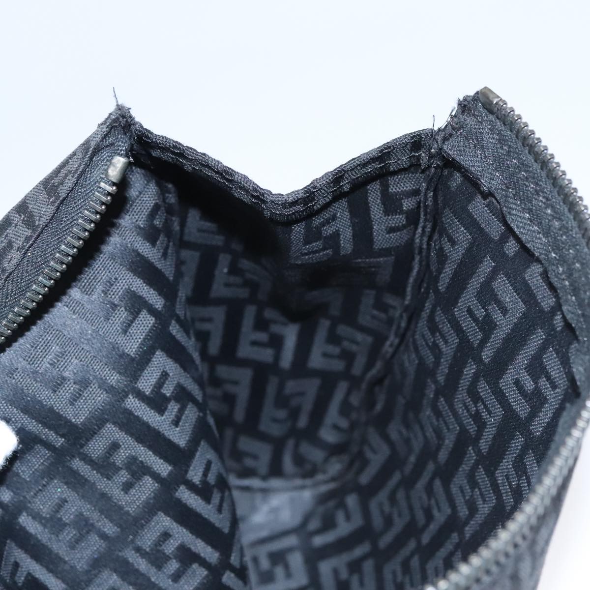FENDI Zucchino Canvas Pouch Black mr924