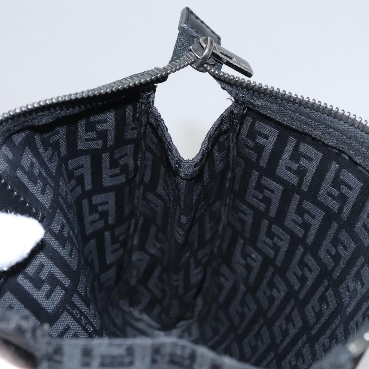 FENDI Zucchino Canvas Pouch Black mr924
