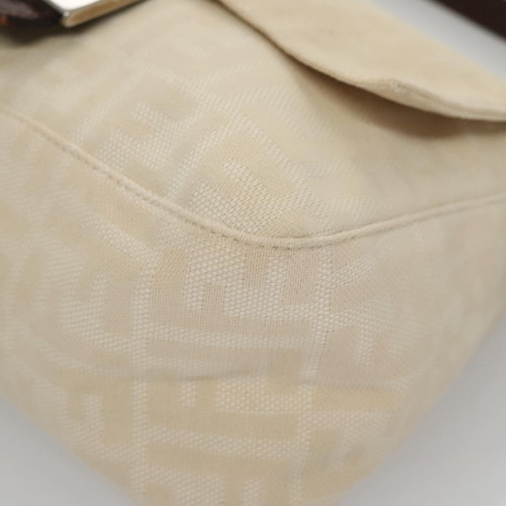FENDI Zucca Canvas Mamma Baguette Shoulder Bag Beige mr928