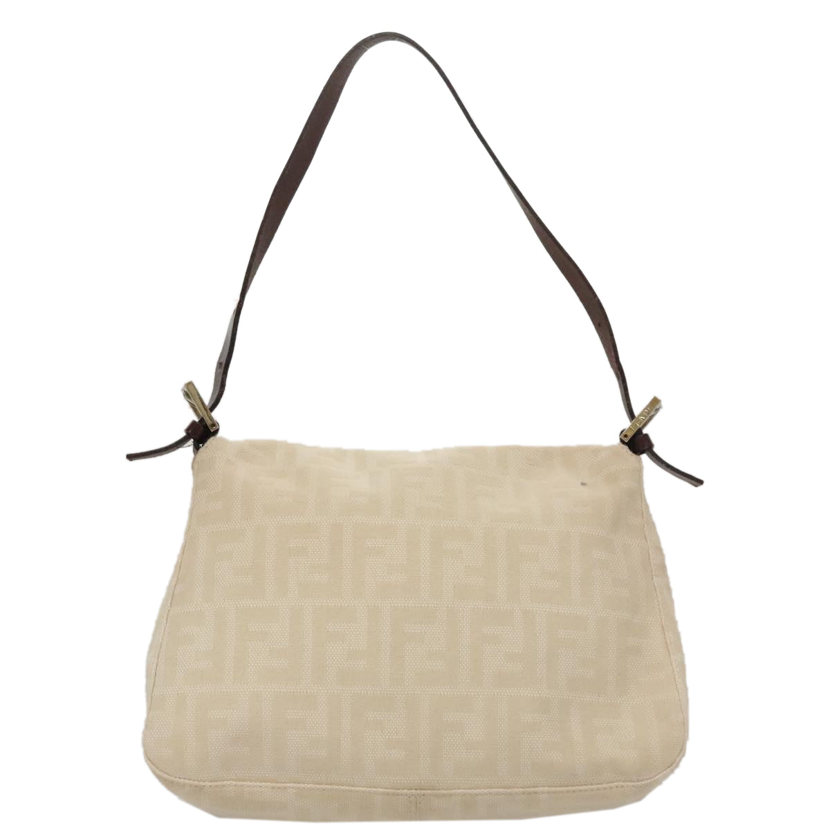 FENDI Zucca Canvas Mamma Baguette Shoulder Bag Beige mr928