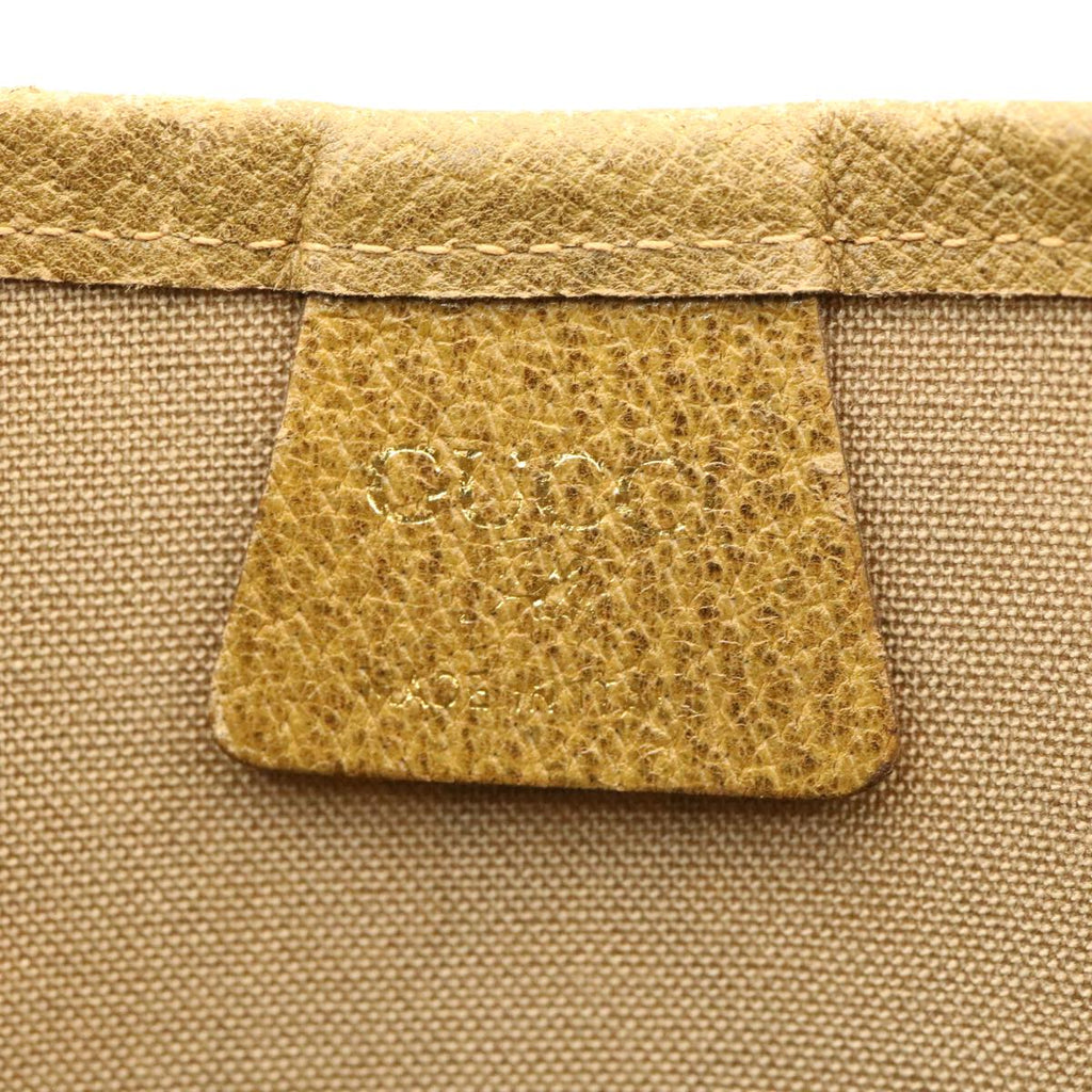 GUCCI Web Sherry Line GG Canvas Tote Bag Beige Red Green ms041
