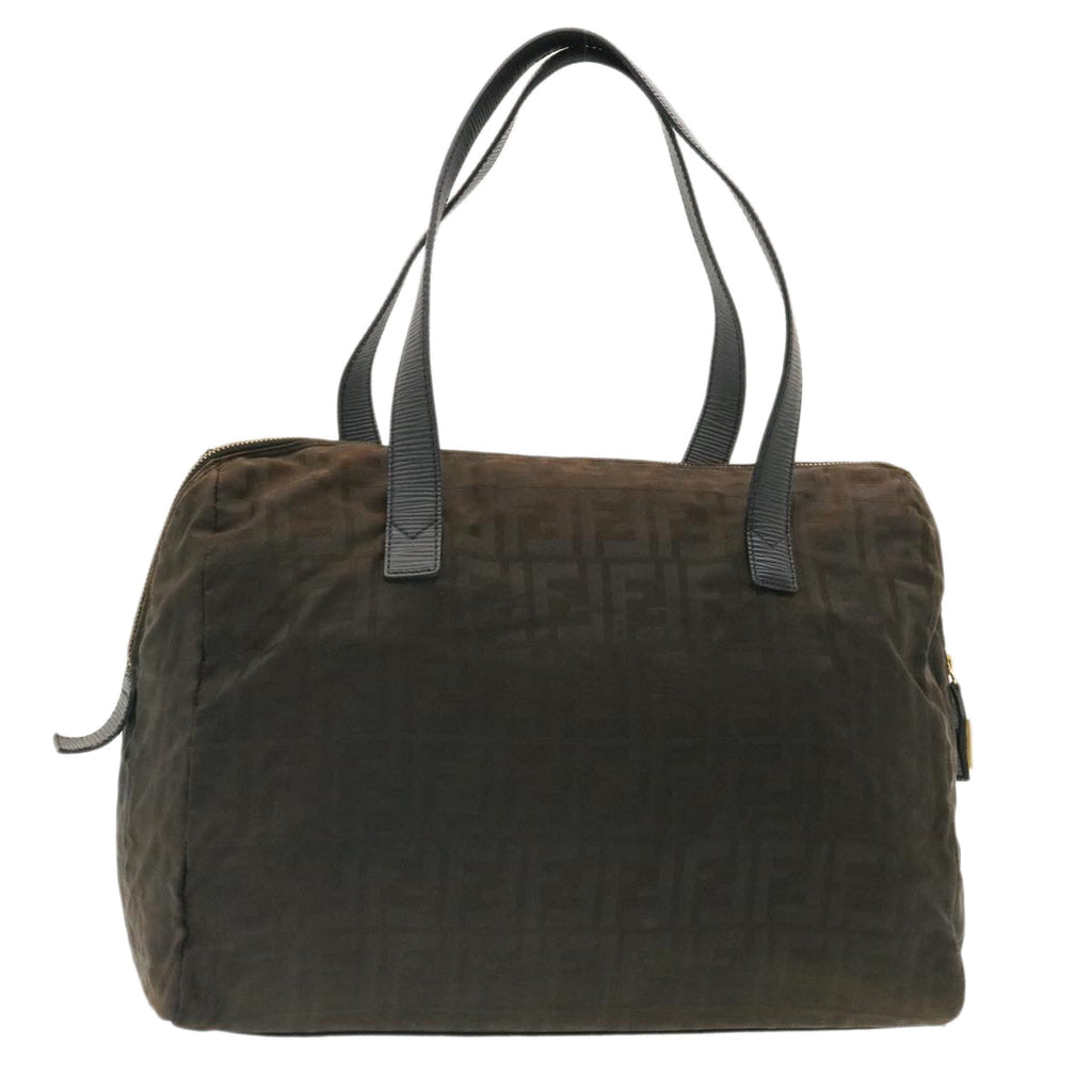 FENDI Zucca Canvas Shoulder Bag Dark Brown ms202