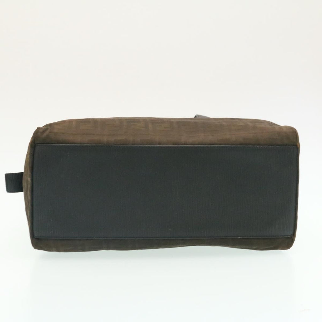 FENDI Zucca Canvas Shoulder Bag Dark Brown ms202