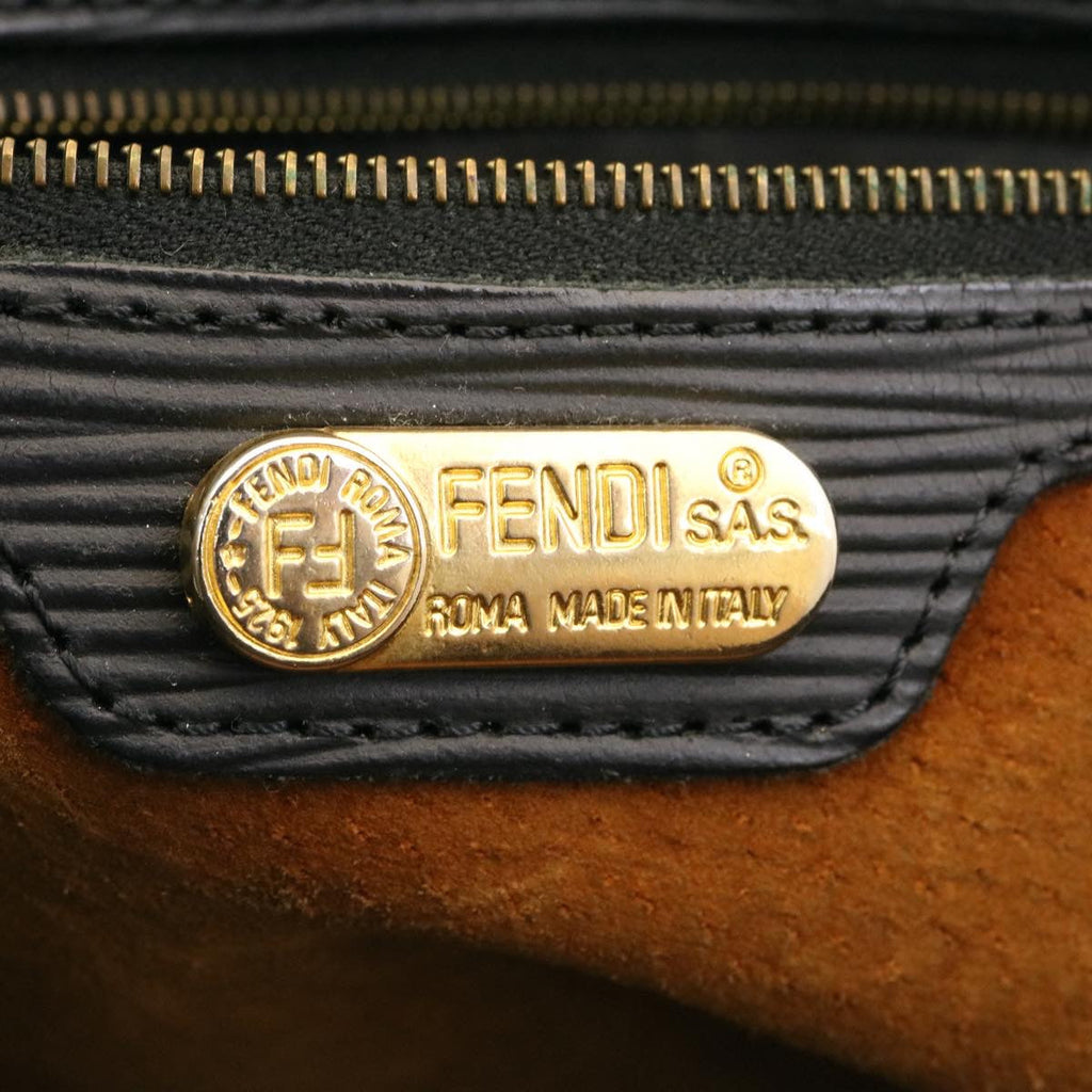 FENDI Zucca Canvas Shoulder Bag Dark Brown ms202