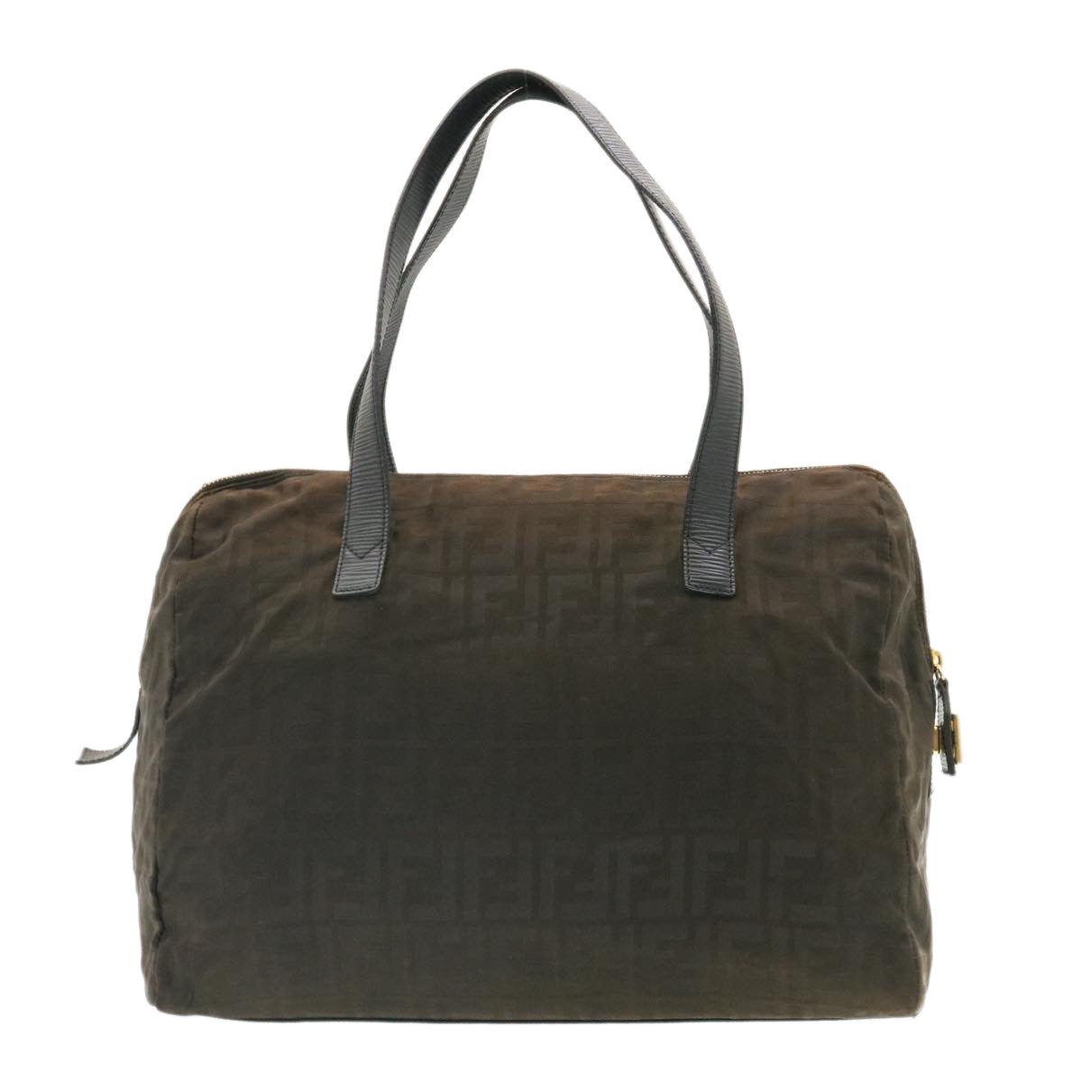 FENDI Zucca Canvas Shoulder Bag Dark Brown ms202