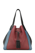 Millie Tote Maroon Tricolor