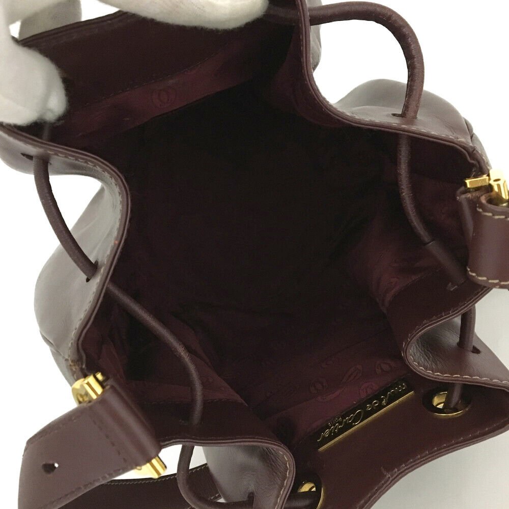 Must De Cartier Bordeaux Leather Shoulder Bag