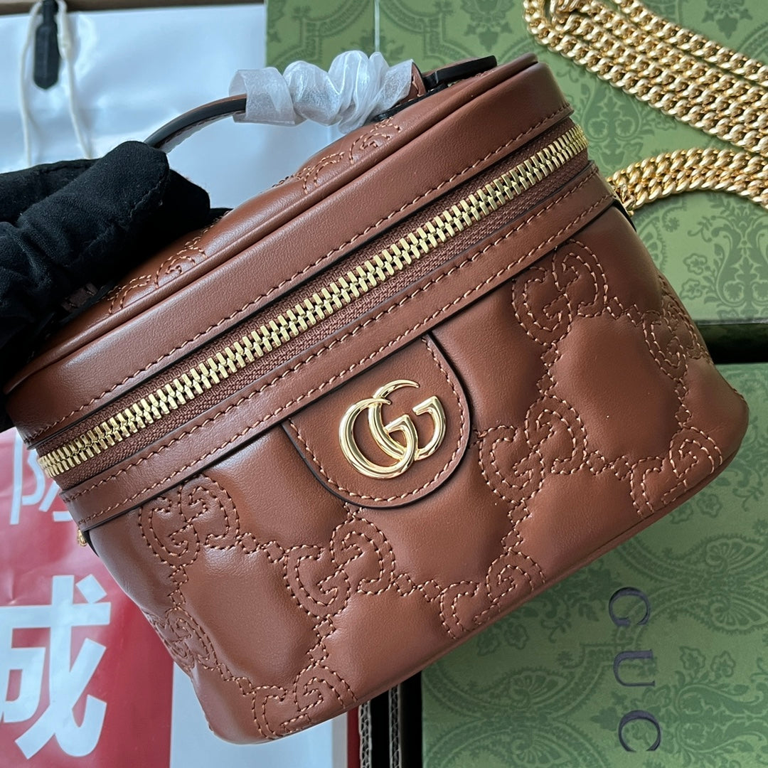 Glami Quilted Glami Mini Handbag Brown For Women, Women’s Bags 6.3in/16cm Glami 723770 UM8IG 2546