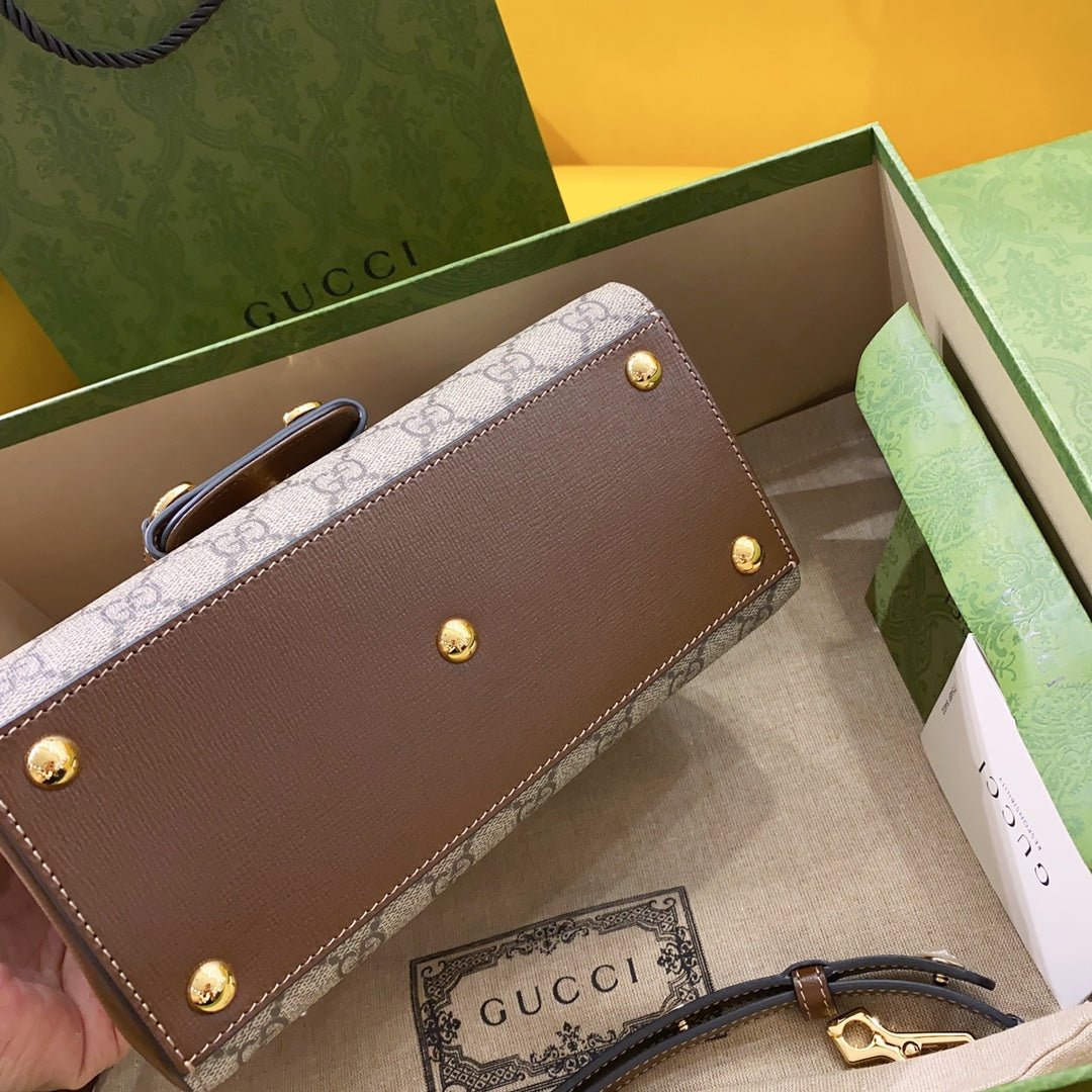 gg Horsebit 1955 Mini Bag Brown For Women, Women’s Bags 8.7in/22cm gg ‎703848 9AAAJ 8563