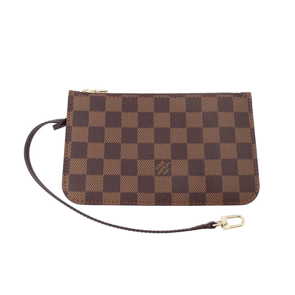 LOUIS VUITTON Neverfull Red N40600 Damier Ebene Canvas Size PM