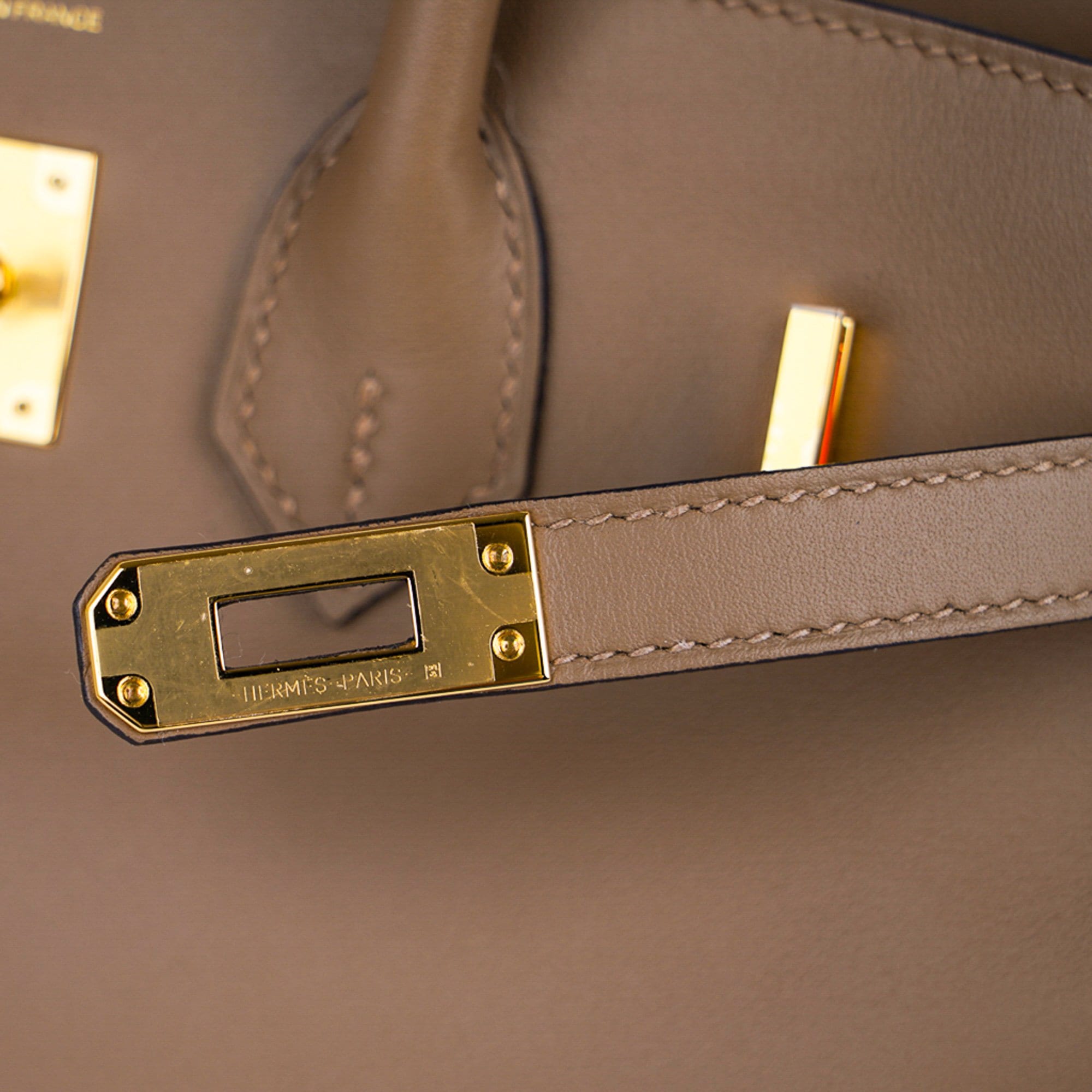 Hermes Birkin 25 Beige De Weimar Veau Jonathan Leather Gold Hardware