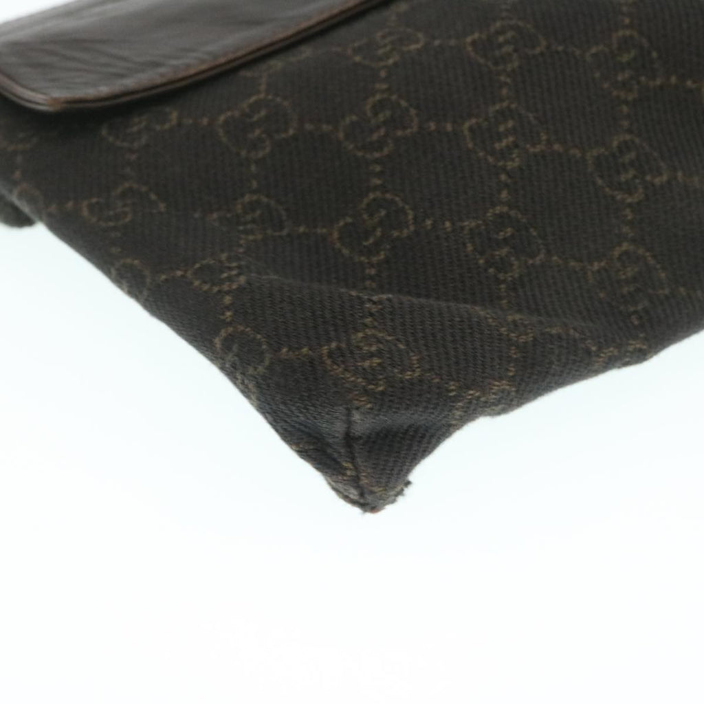 GUCCI GG Canvas Waist Bag Dark Brown 28566 35115