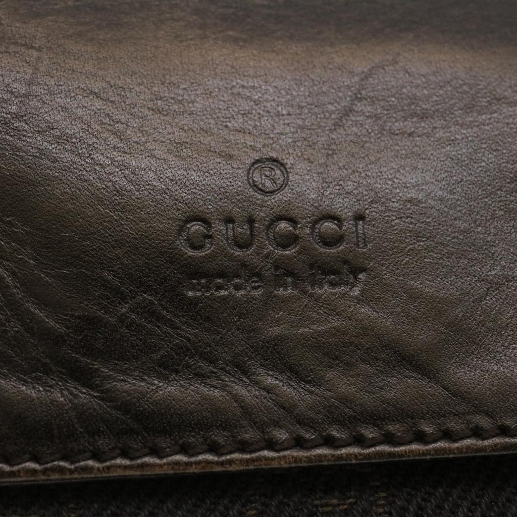 GUCCI GG Canvas Waist Bag Dark Brown 28566 35115