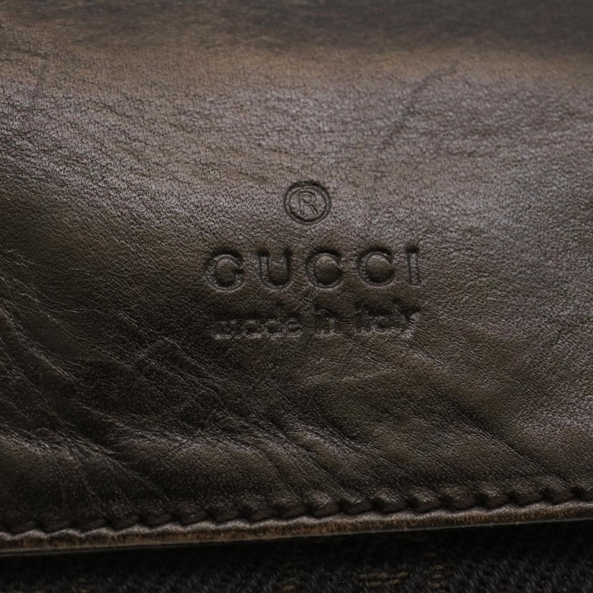 GUCCI GG Canvas Waist Bag Dark Brown 28566 35115