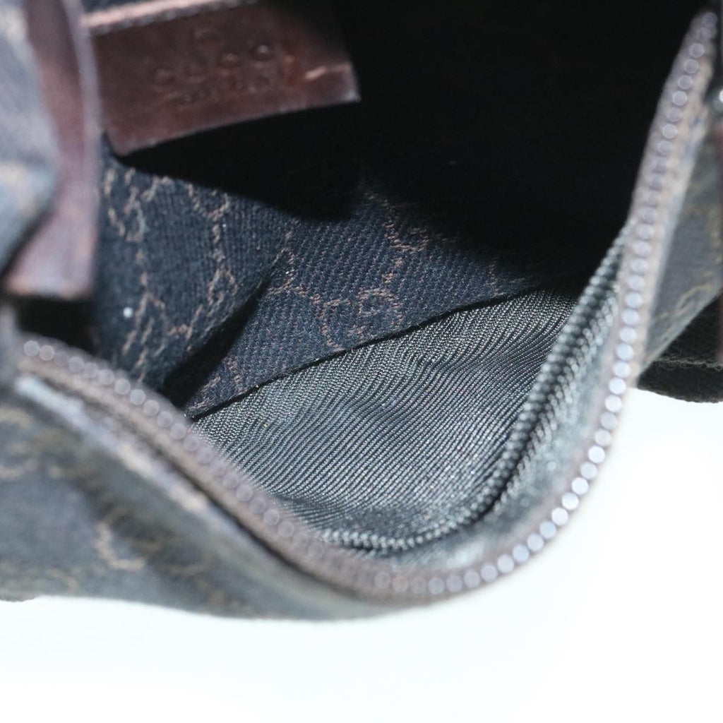 GUCCI GG Canvas Waist Bag Dark Brown 28566 35115